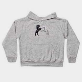 Wild Horses, Stallions Kids Hoodie